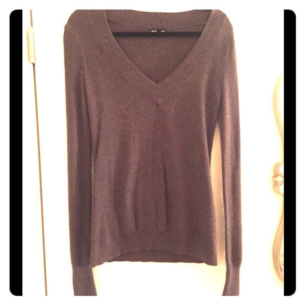 Express Brown Fitted Sweater