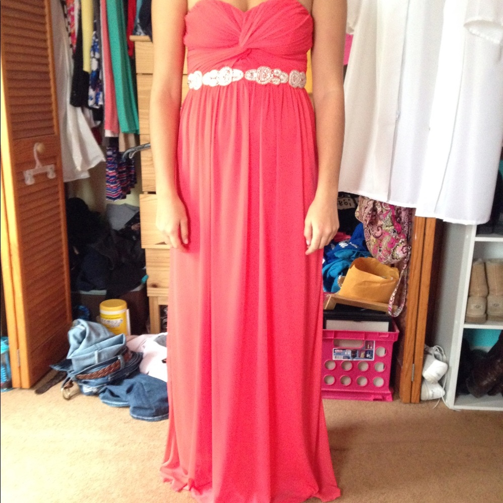 Long coral dress - prom