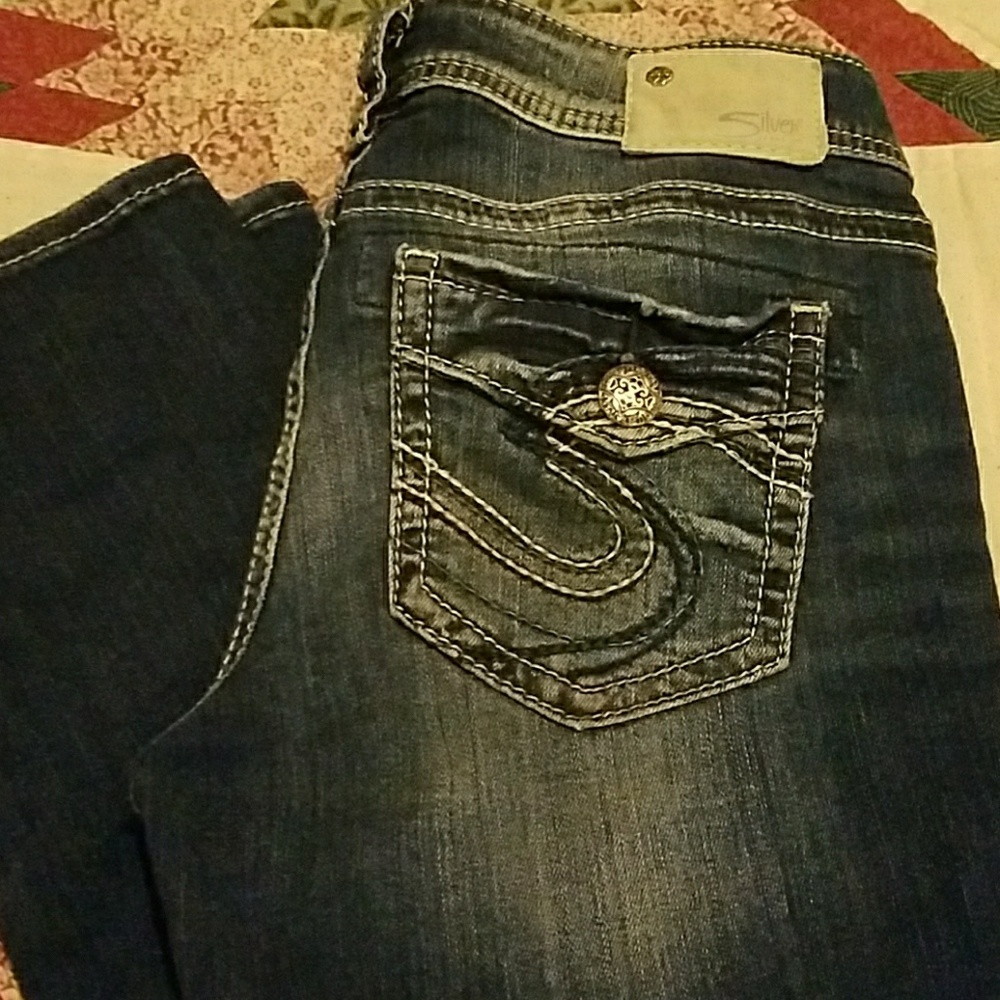 NWOT Silver capris