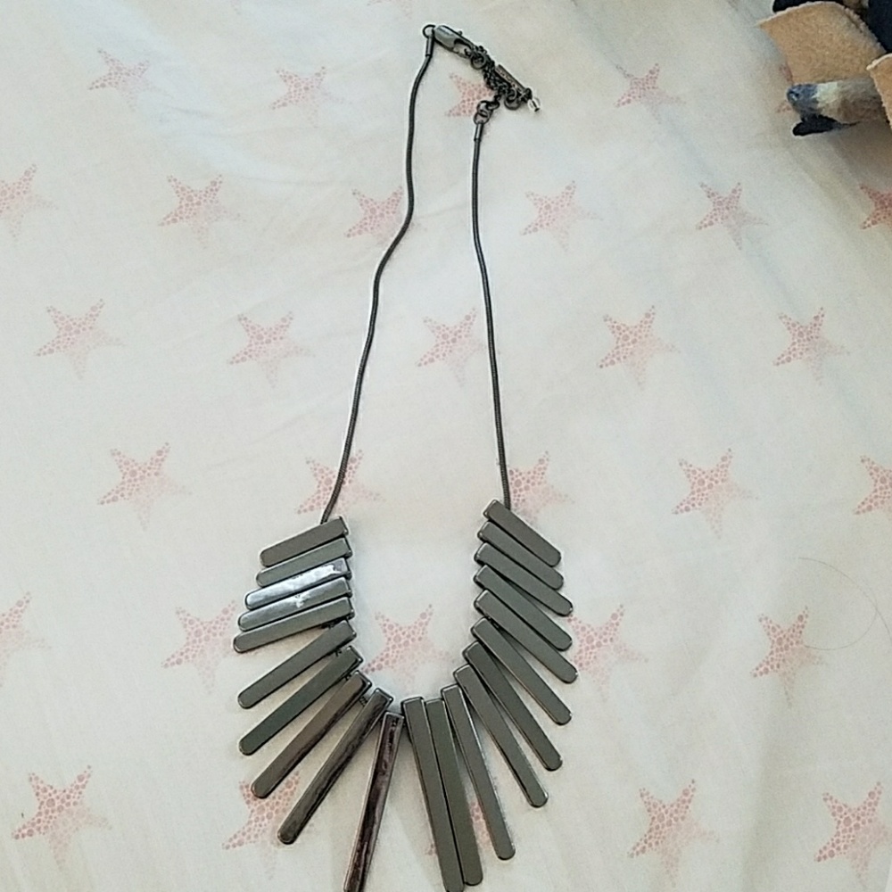 Kenneth cole black/gray statement necklace