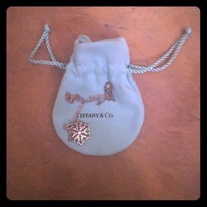 RARE Tiffany and Co. Snowflake plus chain