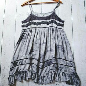Blue tie dye and lace Summer Boutique summer dress