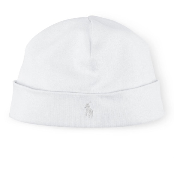 🚫SOLD🚫Unisex, white, infant's Ralph Lauren hat - Picture 1 of 4