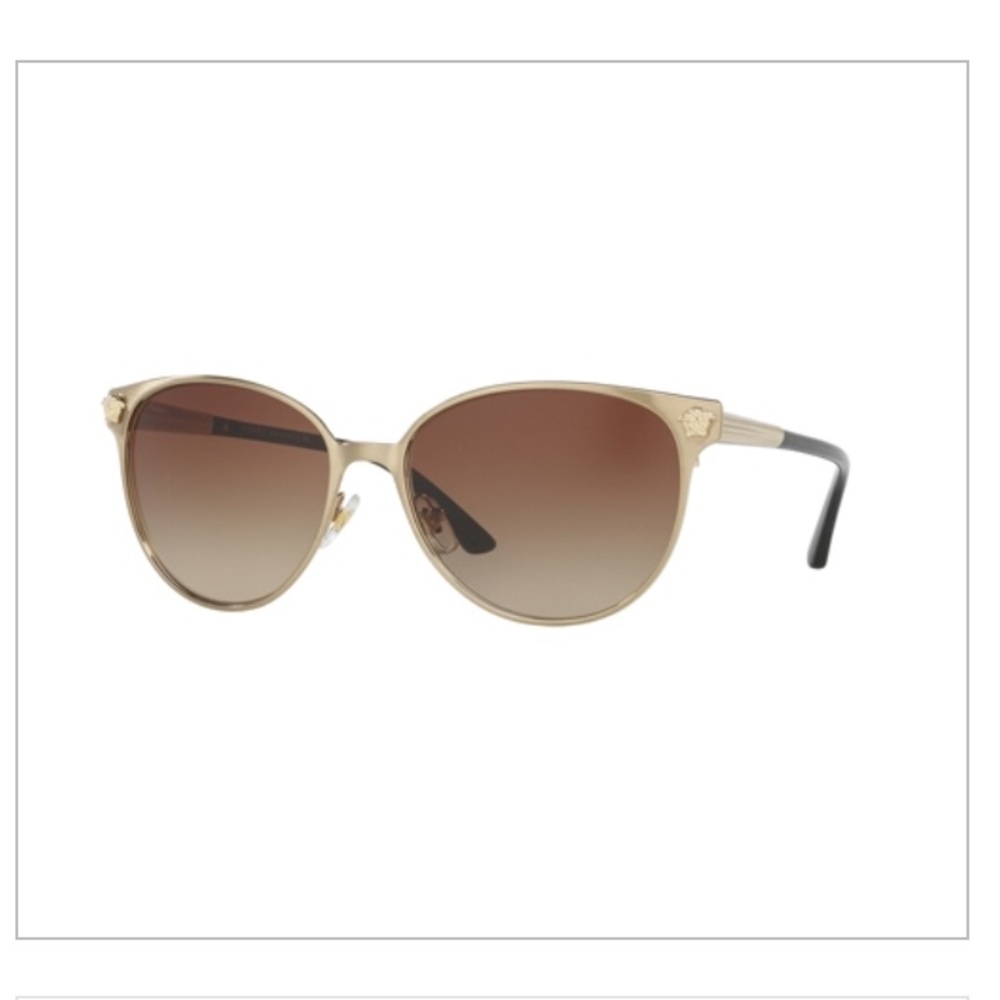 NWT Versace Ve 2168 Matte Copper Brown Sunglasses