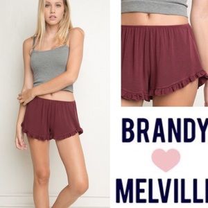 Brandy Melville maroon shorts
