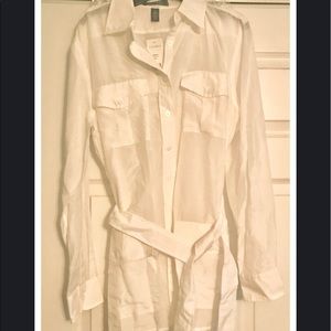 Ralph Lauren tunic button down shirt GREEN label