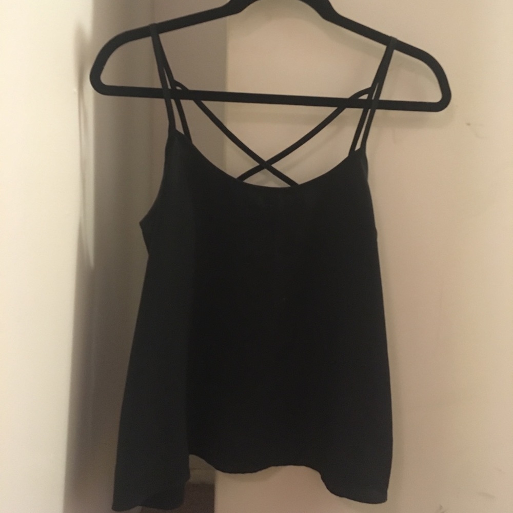 Abercrombie black cross-back tank top