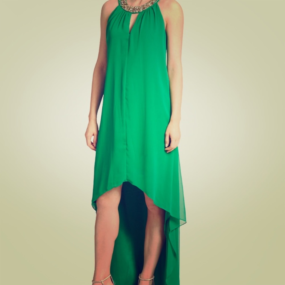 Vince Camuto Embellished Green Dress!