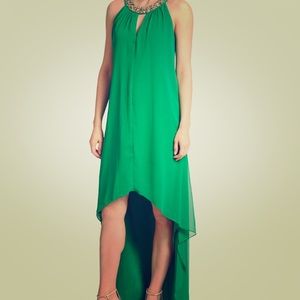 Vince Camuto Embellished Green Dress!