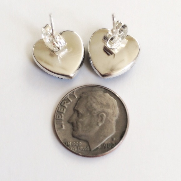 3 for 15🎀 hot pink faux druzy heart earrings - Picture 3 of 4