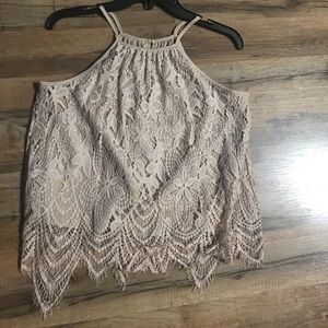 Lace halter top
