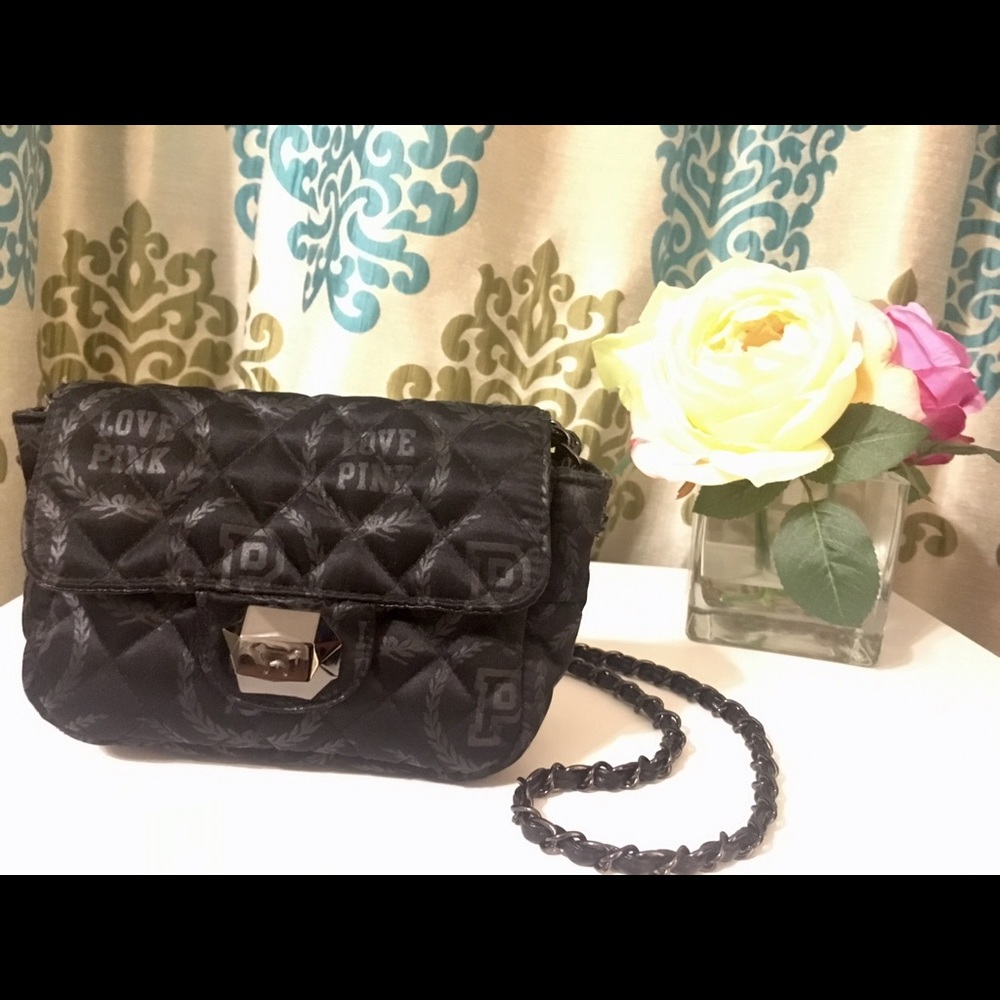 Pink crossbody mini bag black color