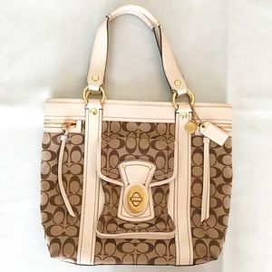 Coach Signature Tote Hand Bag