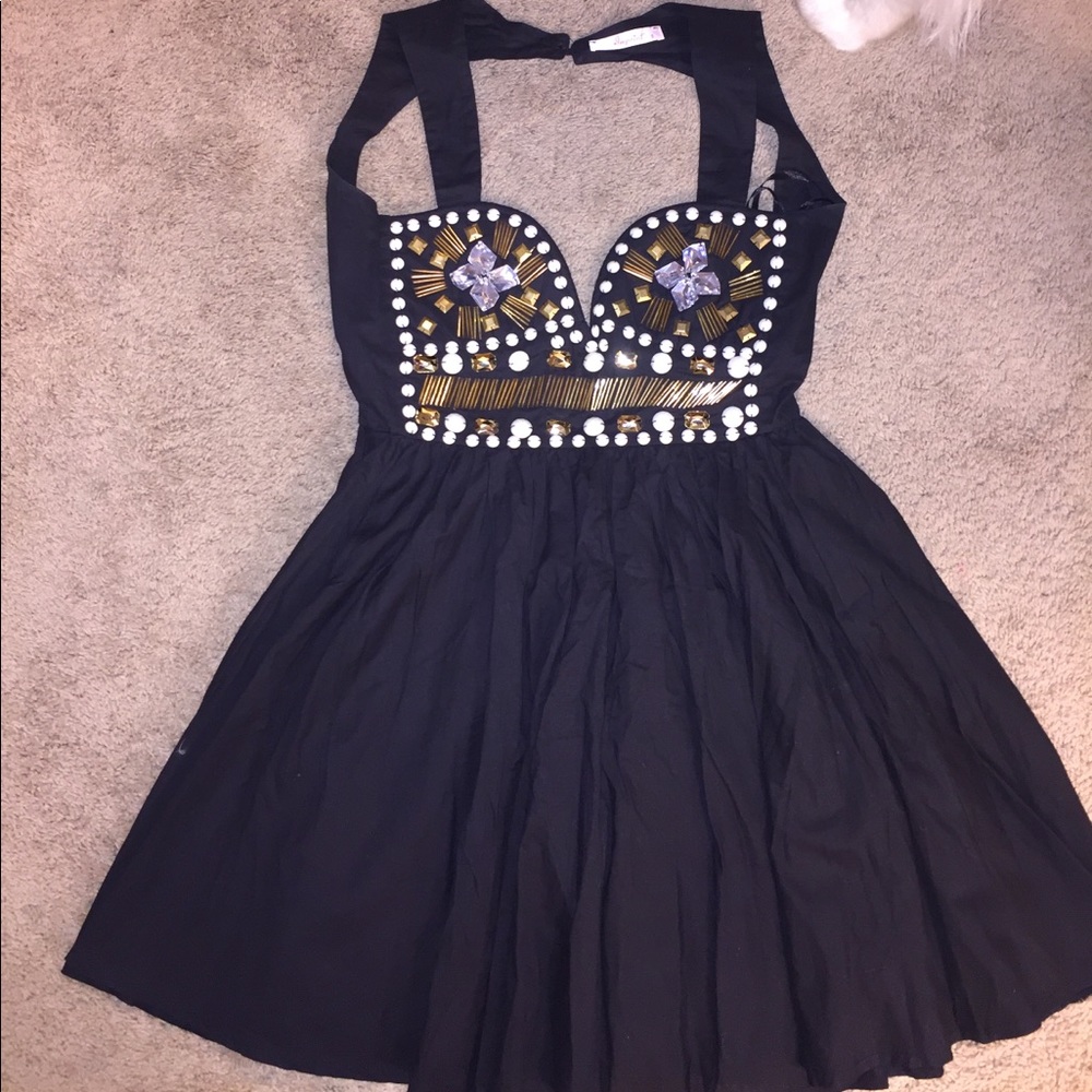 NWOT Embellished Crystal Dress