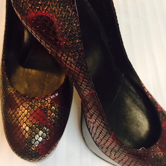 Stuart Weitzman Heels 7.5 Snake Skins - Picture 1 of 5