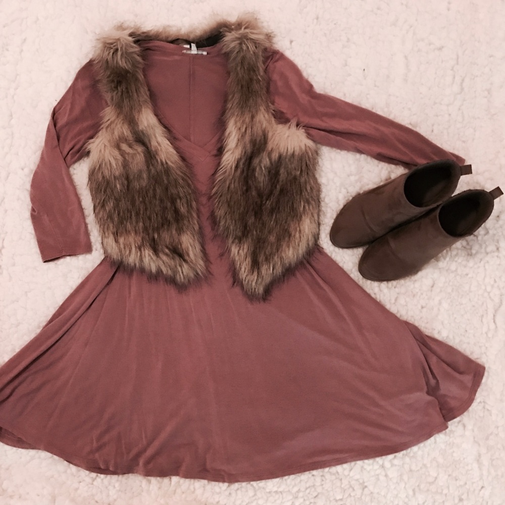 Faux fur vest