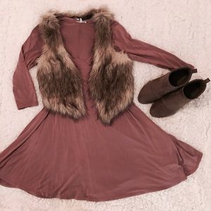 Faux fur vest