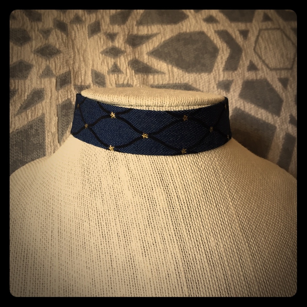 New Denim and Stars Choker