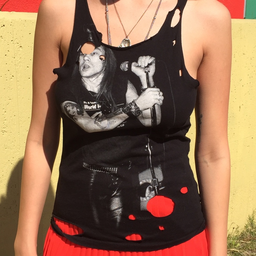 Vintage Style Guns N Roses Custom Band Tank
