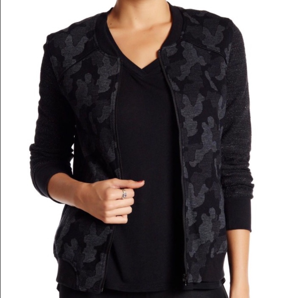 David Lerner Camouflage Bomber Jacket