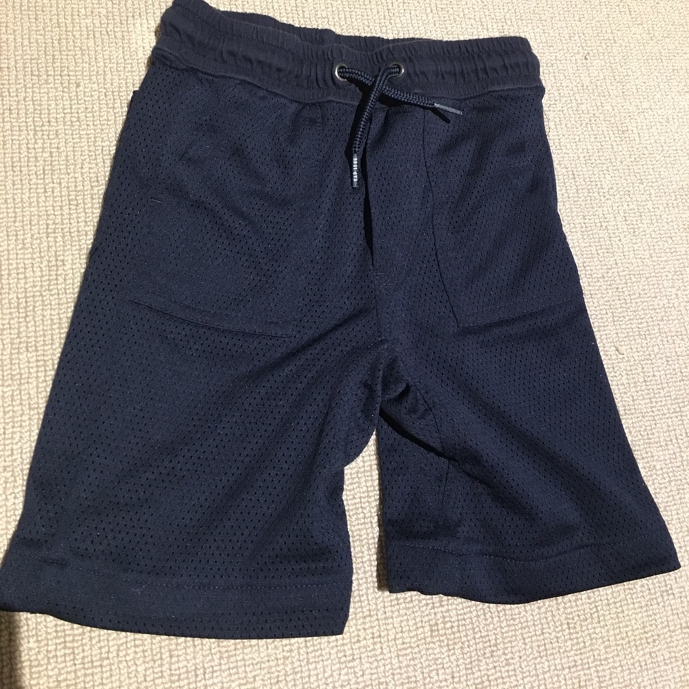 Boys lined mesh navy blue shorts.