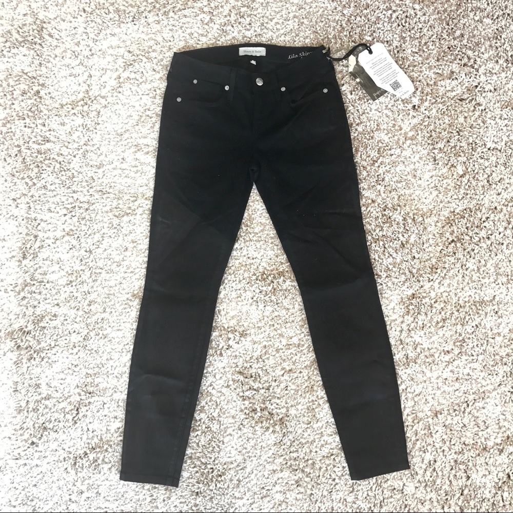 NWT Black Henry & Belle Coated Jeans
