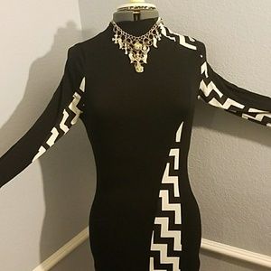 Black and White Silhouette dress