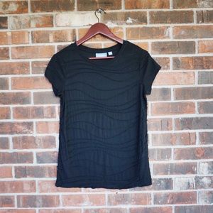 SALE ❤ Black Vera Wang Top Simple Details