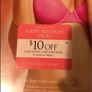 $10 off Angel card purchase only good till 4/30/17