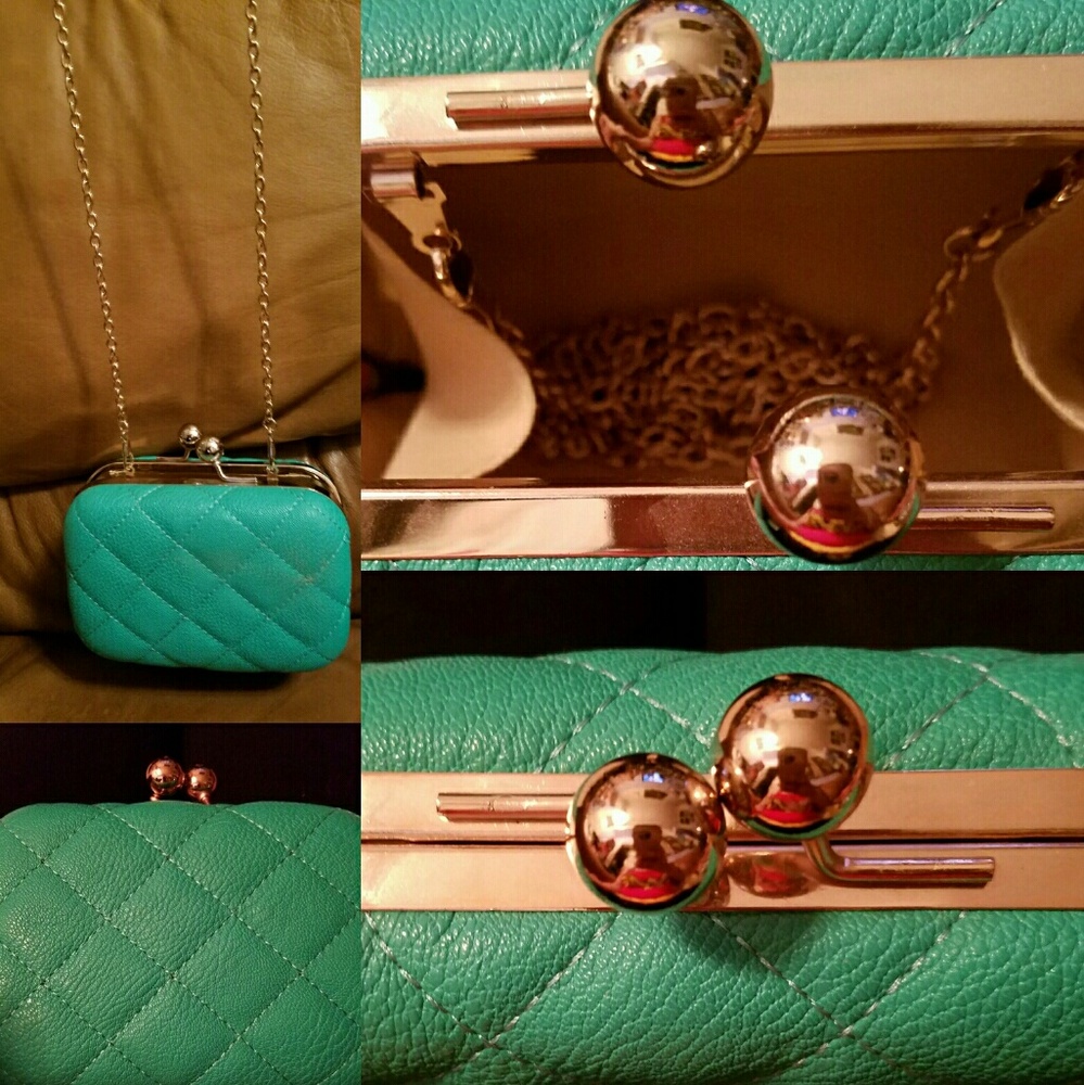 Teal clutch