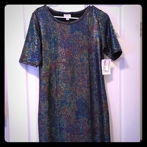 LuLaRoe Julia Sparkle Size L