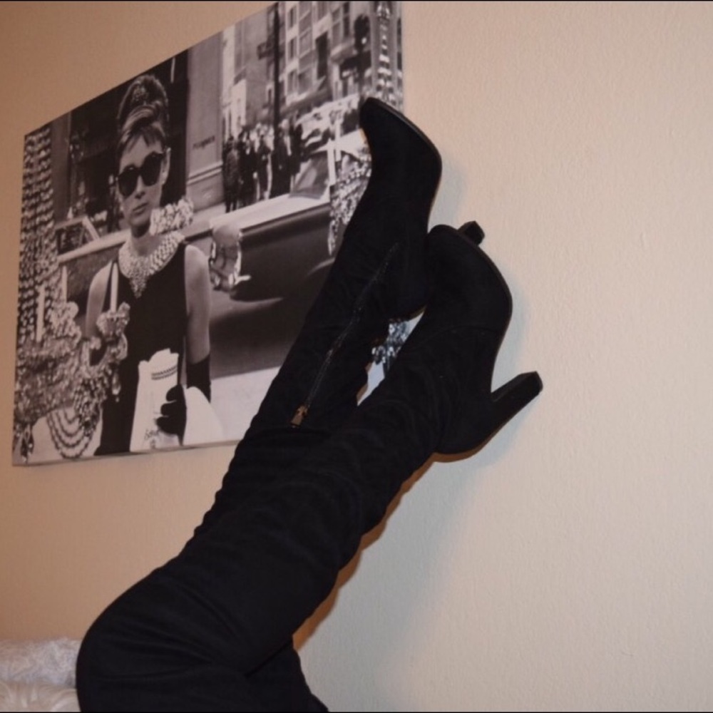Thigh High Drawstring Boots - Picture 2 of 6