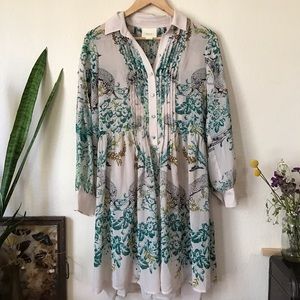 Maeve Anthropologie Ria Shirt Dress jungle 2 htf
