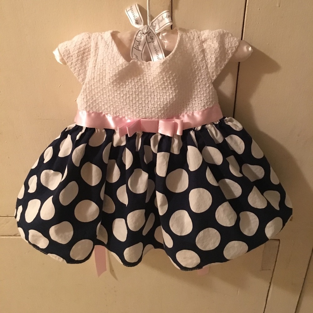 Polka dot baby girl dress