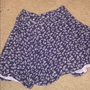 Blue floral skirt