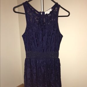 Blue lace dress