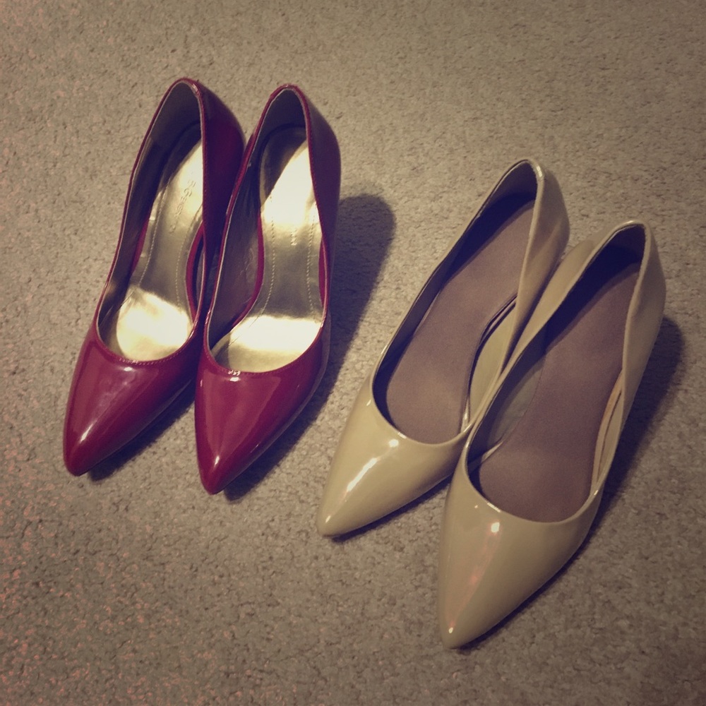 Flash SALE!🎉Bcbg red and nude heels bundle!