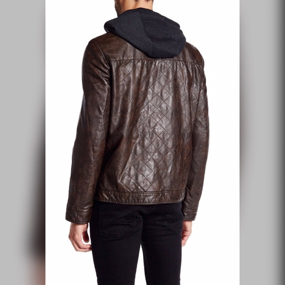 Kenneth Cole NY Hooded Faux Leather M - Picture 3 of 8
