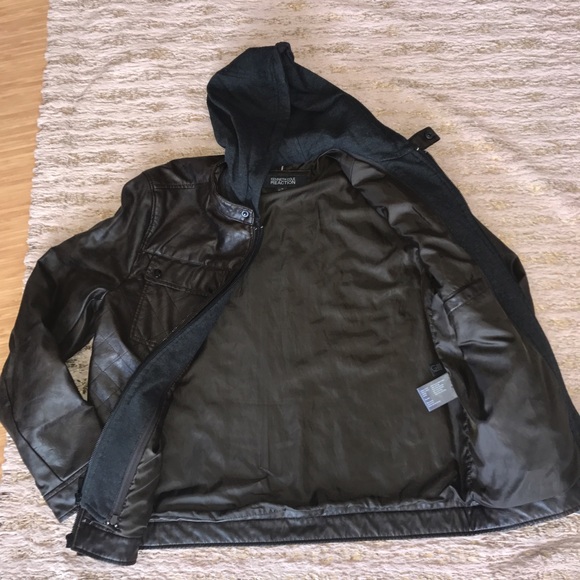 Kenneth Cole NY Hooded Faux Leather M - Picture 4 of 8
