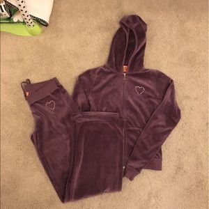 Juicy Couture purple track suit size small