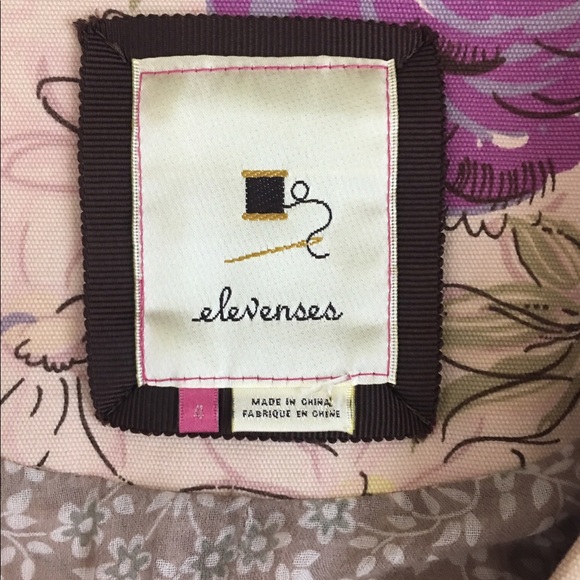 Anthropologie Elevenses Short Sleeve Purple Jacket - Picture 6 of 8