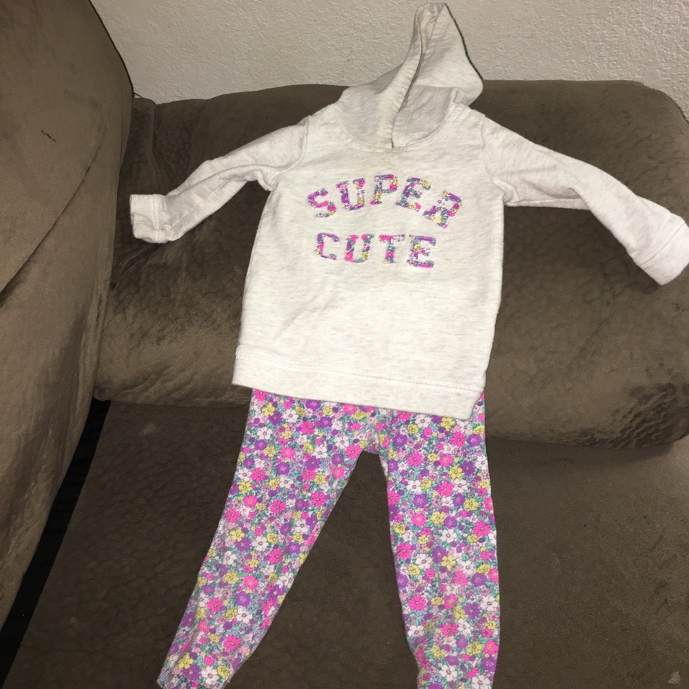 Baby girl hoodie with matching pants