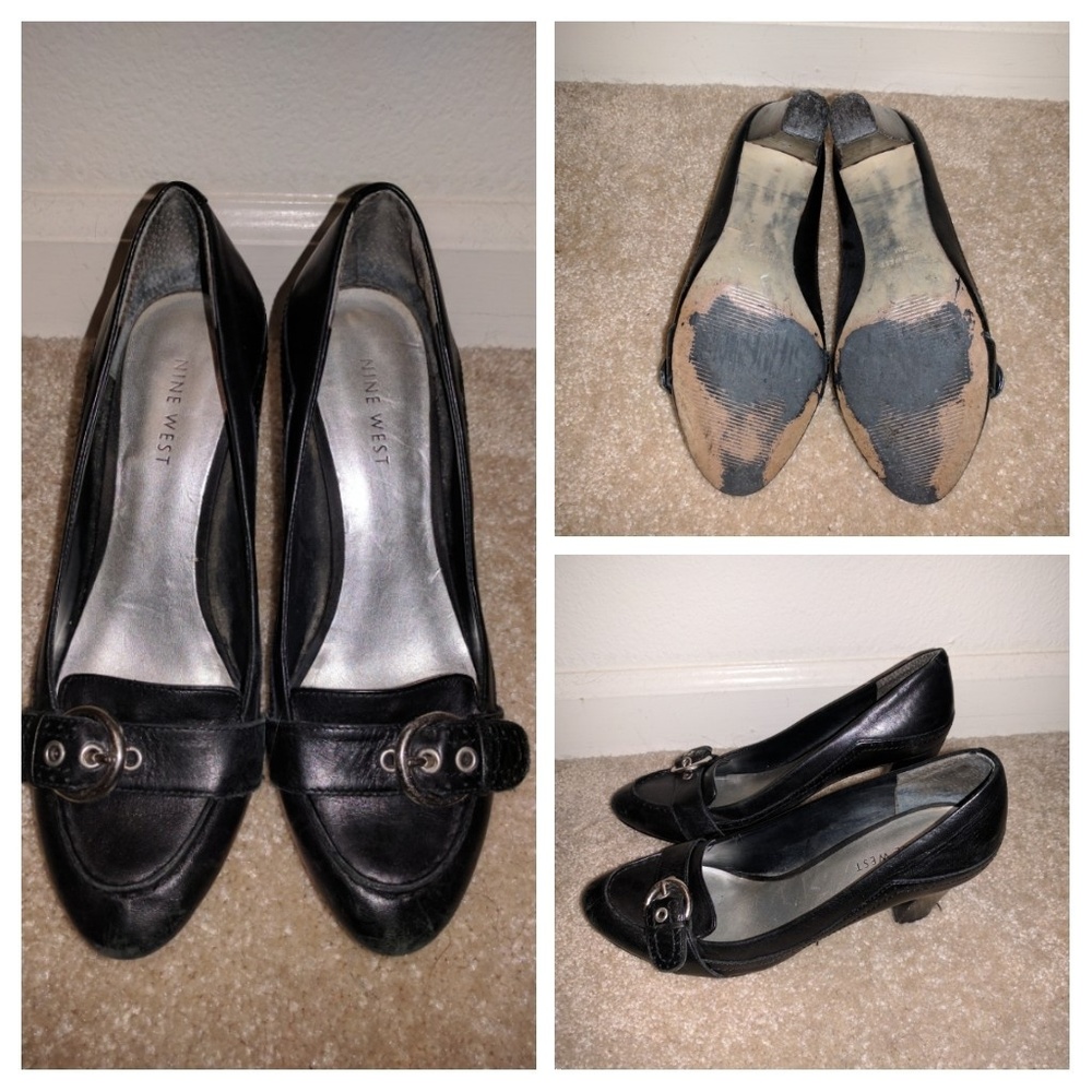 Nine West Black Pumps with Buckle