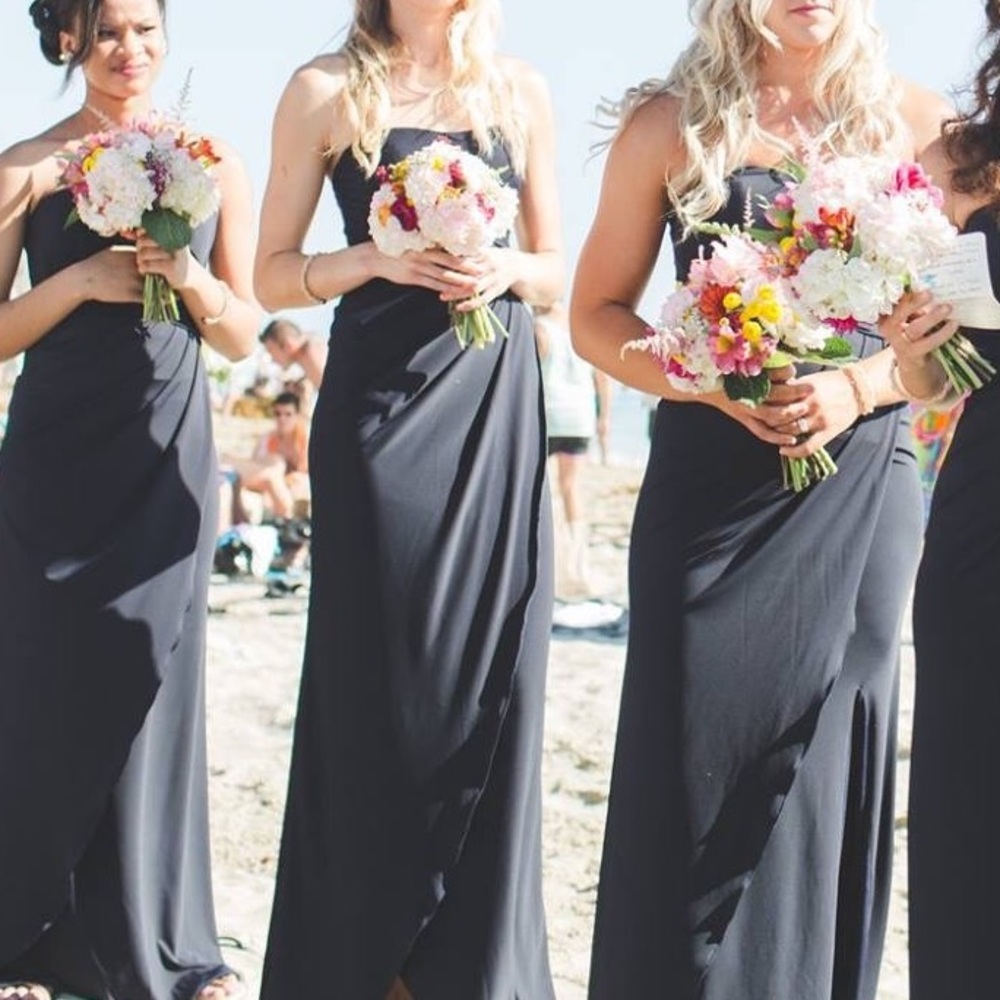 Mori Lee Navy Blue bridesmaid dress