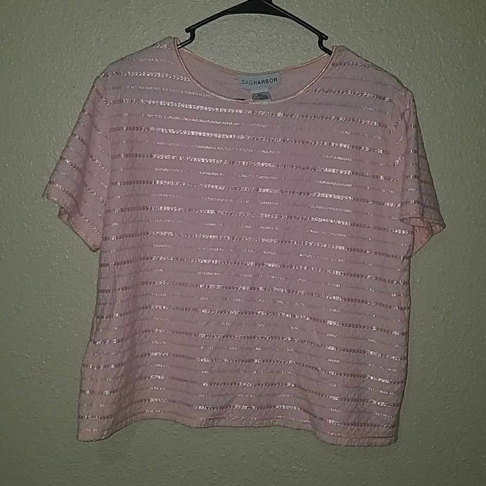 Sag Harbor Large stripped pattern blouse