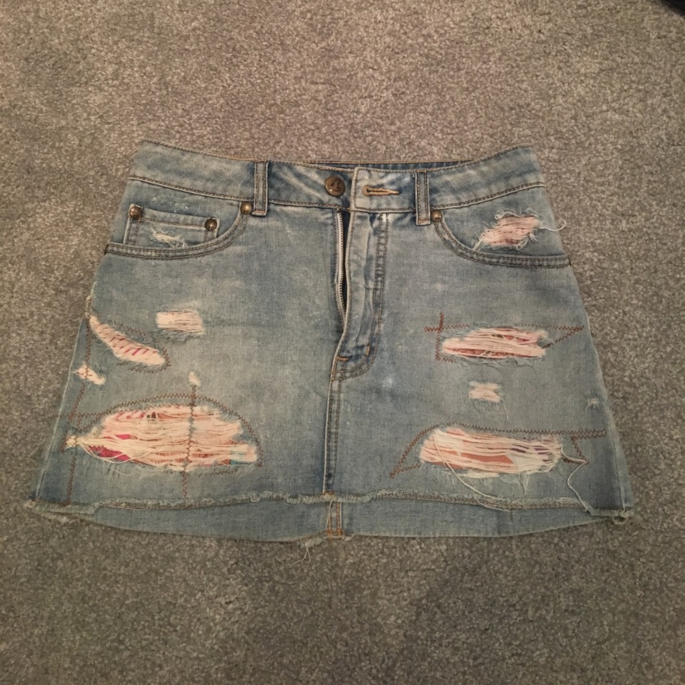 Free People jean skirt!! Size 0