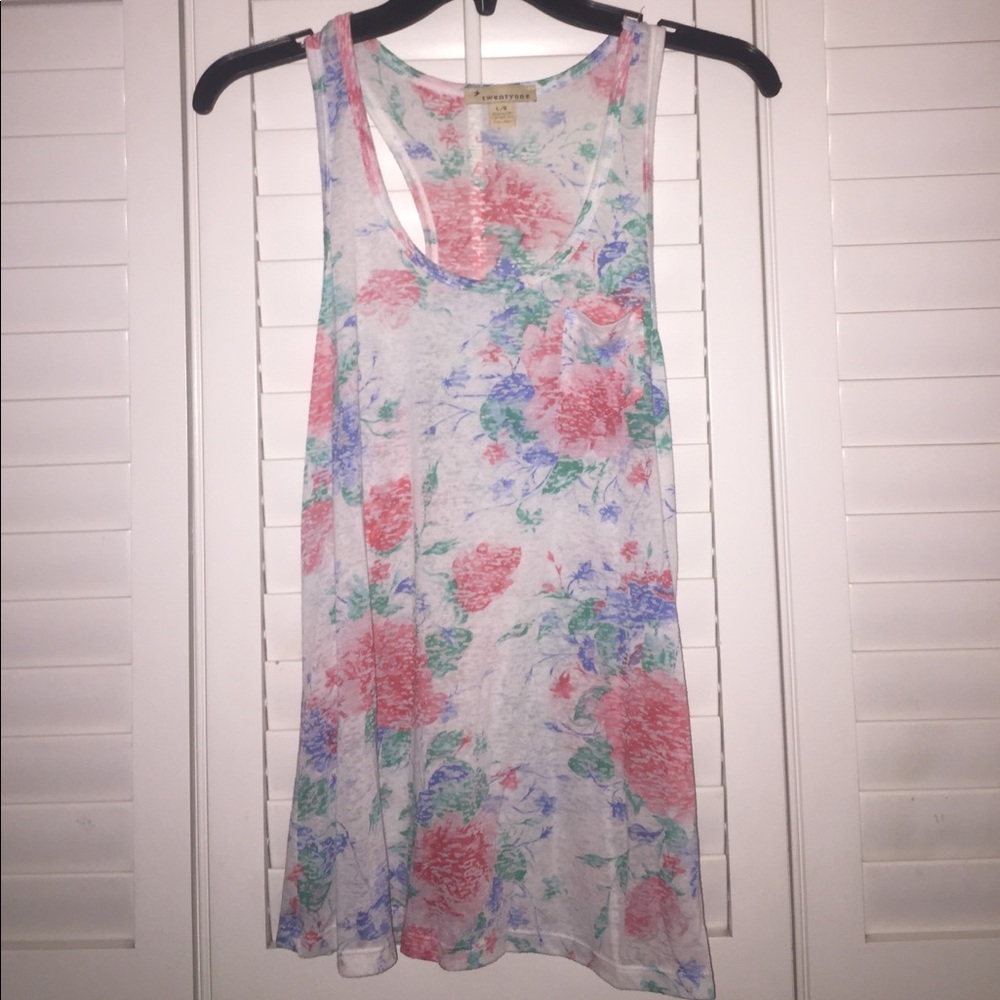 White floral top