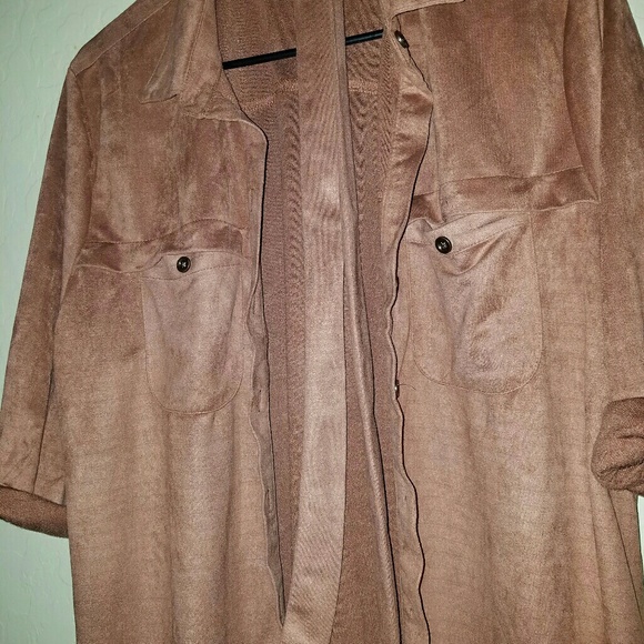 Boohoo Dusty Pink Faux Suede Mini Dress - Picture 2 of 2