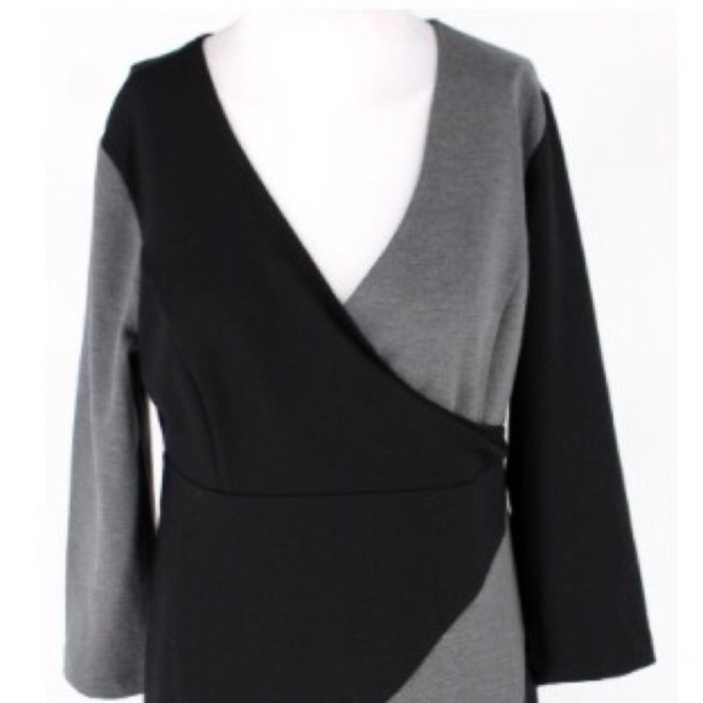 🌷ADRIENNE VITTADINI Black And Gray Sheath dress