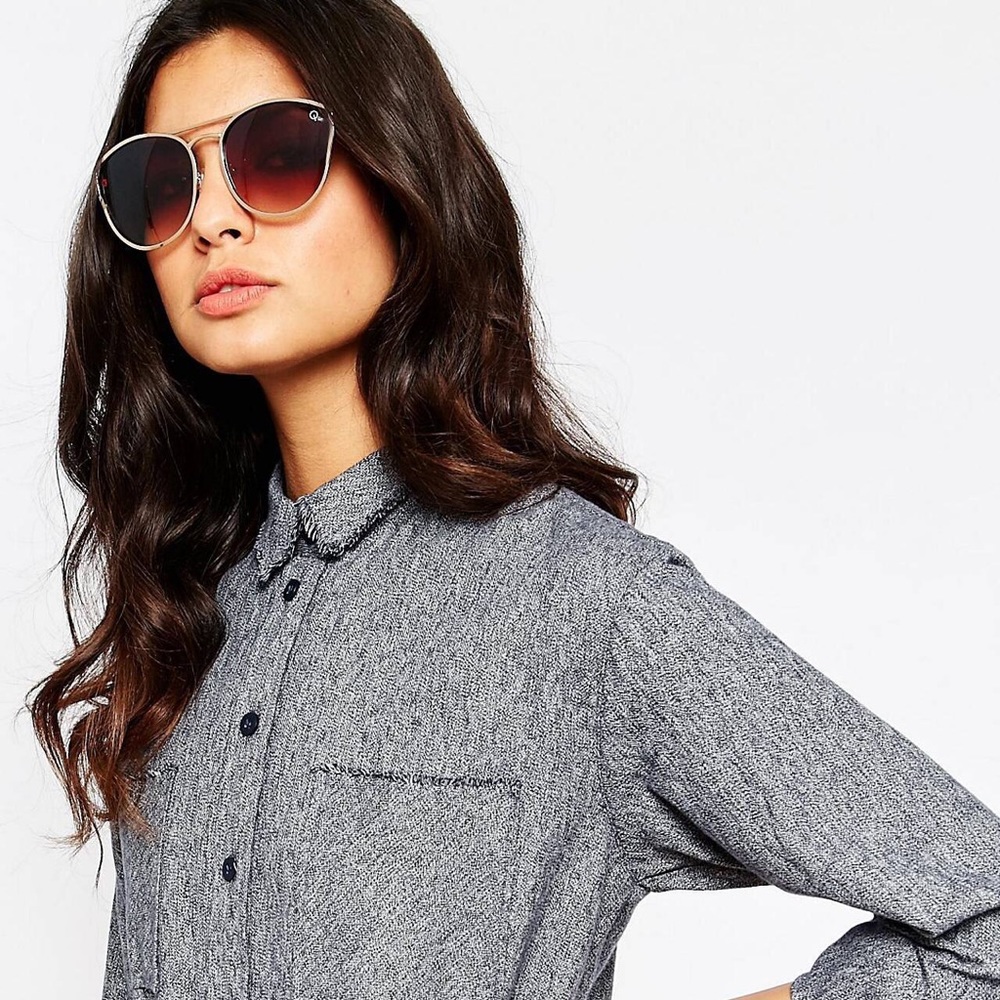 Quay Cherry Bomb Gold & Brown Sunglasses